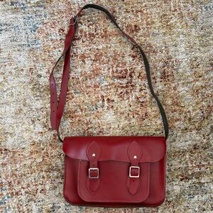 The Leather Satchel Co. Deep Red Crossbody Bag